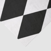 Decoupage Black White Harlequin Diamond Pattern Seidenpapier (Ausschnitt)
