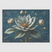 Decoupage - Blaupause einer Blume- Seidenpapier (Vorderseite)
