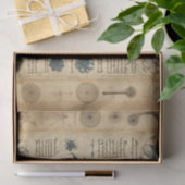 Decoupage - Bleu Blume auf Pergament - Seidenpapier (Geschenk)