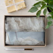 Decoupage Blonde Pirate Lady White Dress Seidenpapier (Geschenk)