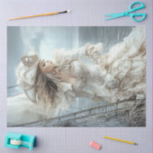 Decoupage Blonde Pirate Lady White Dress Seidenpapier (Basteln)