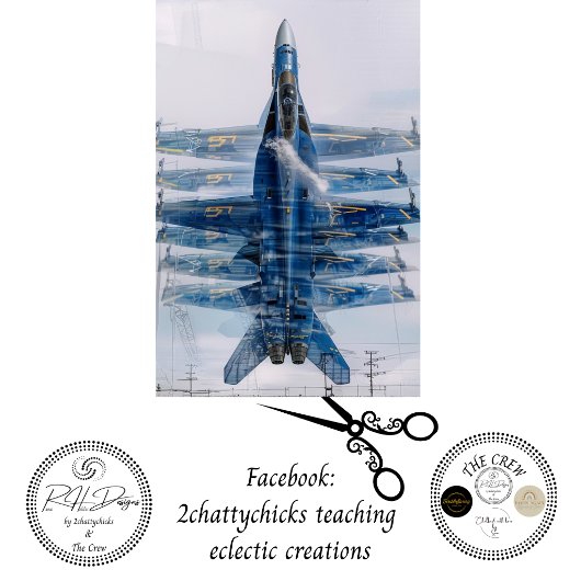 Découpage Blue Angels Jet Motion Foto Seidenpapier