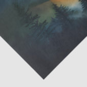 Decoupage Blue Tan Mountain Scene Seidenpapier (Detail)