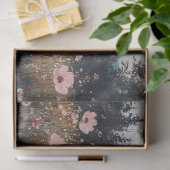 Decoupage Blush Pink Wildblumen Landschaft Seidenpapier (Geschenk)