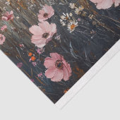 Decoupage Blush Pink Wildblumen Landschaft Seidenpapier (Ausschnitt)