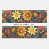 Decoupage Boho Blumen-Schubladenfronten 29x8"  Geschenkpapier Set (Vorderseite 3)