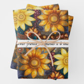 Decoupage Boho Blumen-Schubladenfronten 29x8"  Geschenkpapier Set (Beispiel)