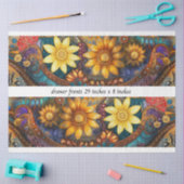 Decoupage Boho Blumen-Schubladenfronten 29x8" Seidenpapier (Basteln)