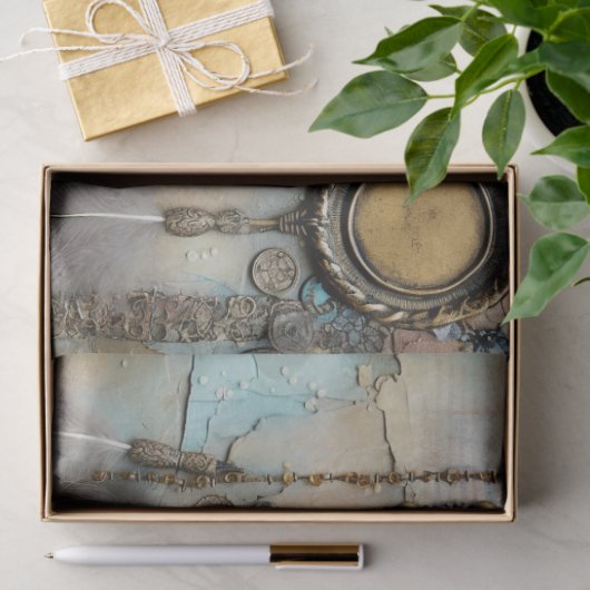 Decoupage BoHo Dreamcatcher Feathers Seidenpapier (Geschenk)