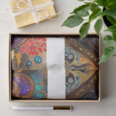 Decoupage Boho Floral Drawer Fronts 29x8"  Seidenpapier (Geschenk)