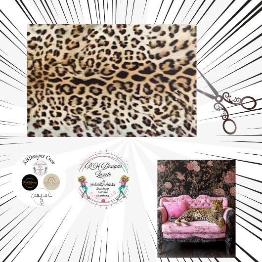Decoupage Bold Leopard Print Background Seidenpapier