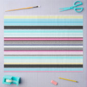 Decoupage Bold Strip Hintergrund Blau Rosa Schwarz Seidenpapier (Basteln)