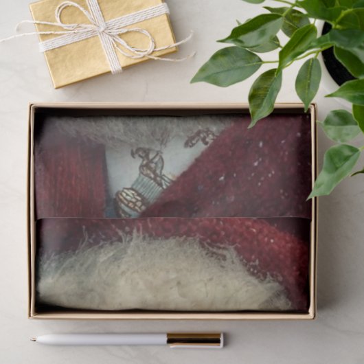 Découpage Böse oder Braver Nikolaus beim Spannen Seidenpapier (Geschenk)