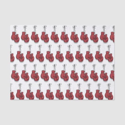 Decoupage Boxing Birthday Red Gloves Seidenpapier (Vorderseite)