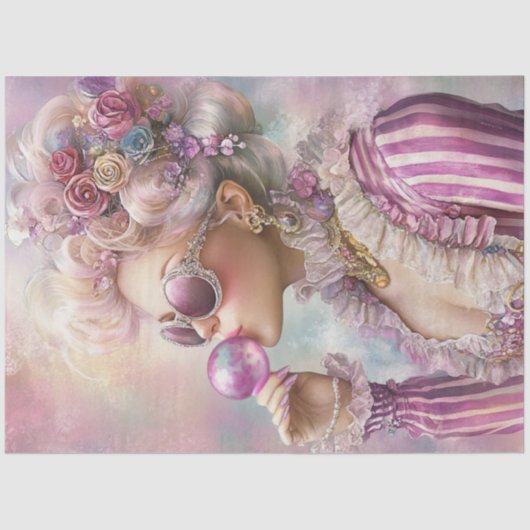 Decoupage Bubble Gum Retro Chic Hot Days Summer Seidenpapier (Vorderseite)