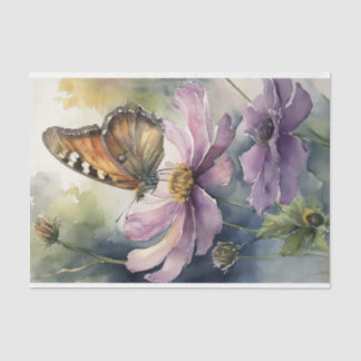 Decoupage Butterfly on Cosmos Seidenpapier