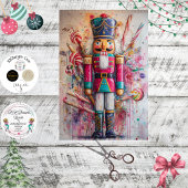 Decoupage Candy Nutcracker Ted Red Jacket Seidenpapier