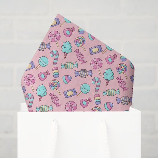 Decoupage Candy Pink Seidenpapier (Geschenktüte)