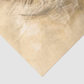 Decoupage Captivieren Nahes Up Löwen Gesicht Seidenpapier (Ausschnitt)