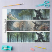 Decoupage Castle Witch Moonlit Design Handsaws  Seidenpapier (Basteln)