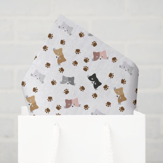 Decoupage Cats Birthday Party Pater Animal Seidenpapier (Geschenktüte)