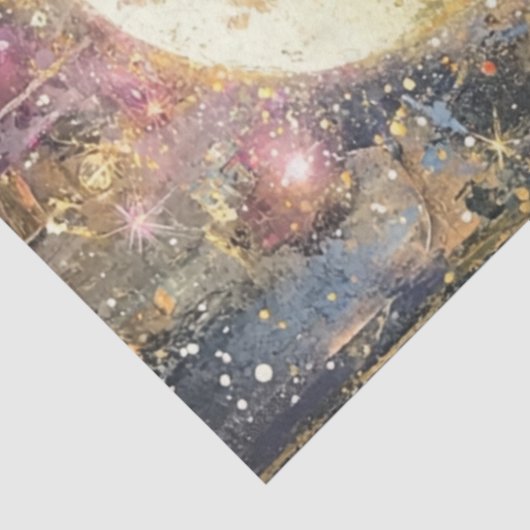 Decoupage Celestial Dreamlike Monkey Bright Colors Seidenpapier (Ausschnitt)