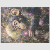 Decoupage Celestial Dreamlike Monkey Bright Colors Seidenpapier (Vorderseite)