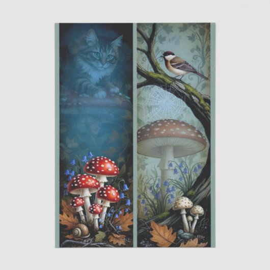 Decoupage Celestial Kitten Seidenpapier (Vorderseite)