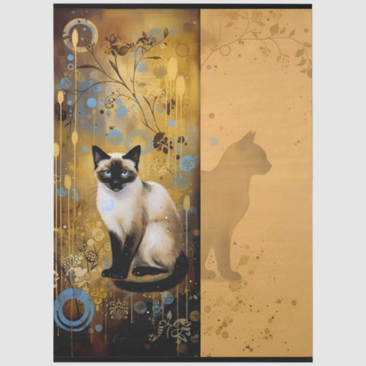 Decoupage Celestial Kitten Seidenpapier (Vorderseite)