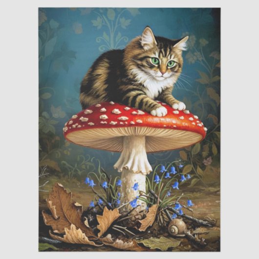 Decoupage Celestial Kitten Seidenpapier (Vorderseite)