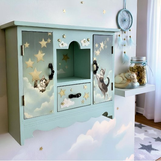 Decoupage Celestial Kitten Seidenpapier
