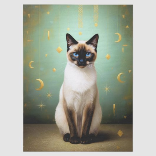 Decoupage Celestial Kitten Seidenpapier (Vorderseite)