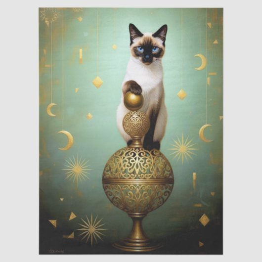 Decoupage Celestial Kitten Seidenpapier (Vorderseite)