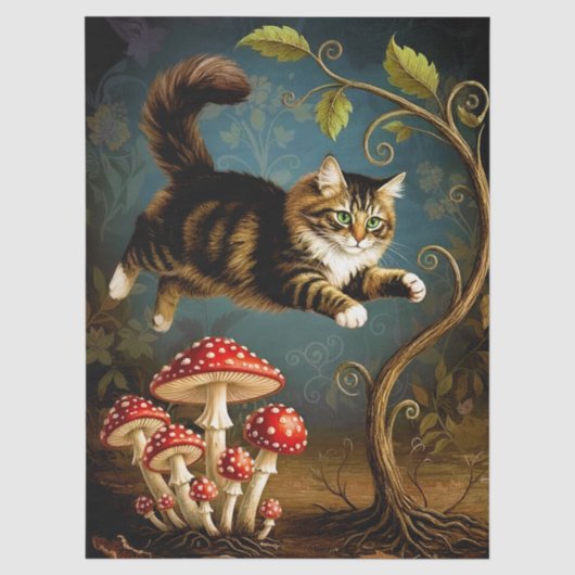 Decoupage Celestial Kitten Seidenpapier (Vorderseite)