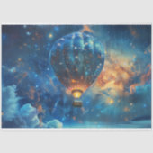 Decoupage Celestial Night Sky Hot Air Ballon Seidenpapier (Vorderseite)