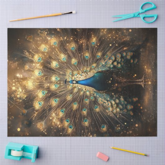 Decoupage Celestial Peacock Regal Elegance Seidenpapier (Basteln)