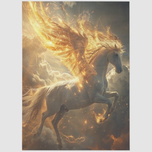 Decoupage Celestial Winged Pegasus  Seidenpapier (Vorderseite)