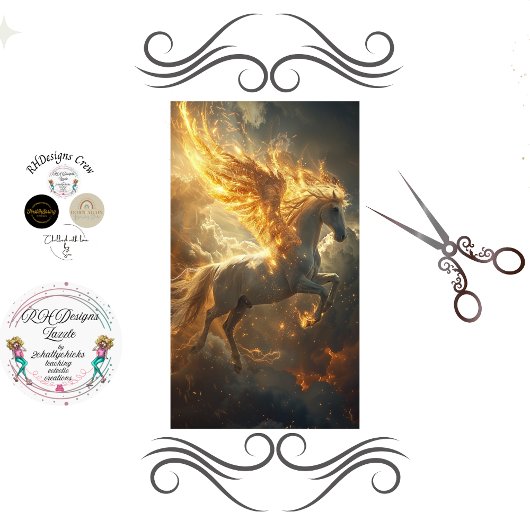 Decoupage Celestial Winged Pegasus Seidenpapier
