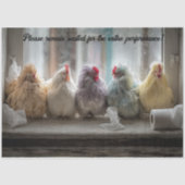 Decoupage Chicken Window Seat Tissue Humor Seidenpapier (Vorderseite)