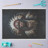 Decoupage Chief White Feather Amerikanische Ureinw Seidenpapier (Basteln)
