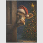 Decoupage Christmas Cow Wall Art  Seidenpapier (Vorderseite)