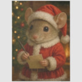 Decoupage Christmas Mouse Santa Suit Seidenpapier (Vorderseite)