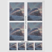 Decoupage Christmas Train Winter Scene Irland Seidenpapier (Vorderseite)