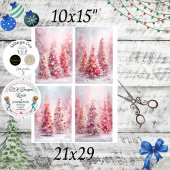Decoupage Christmas Tree 10x15 Scrapbook Designs Seidenpapier