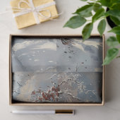 Decoupage Church Winter Scene Vintage Sled Runner  Seidenpapier (Geschenk)