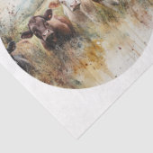 Decoupage Circular Saw Highland Cows 8.5" Rounds Seidenpapier (Ausschnitt)