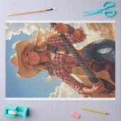Decoupage Classic Poster Country Girl Musiker Seidenpapier (Basteln)