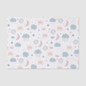 Decoupage Clouds Moon Starry Sky Baby Dusche Seidenpapier (Vorderseite)