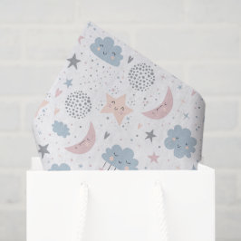 Decoupage Clouds Moon Starry Sky Baby Dusche Seidenpapier