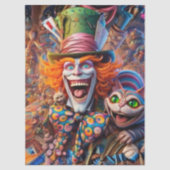 Decoupage Clown & Cat Chaos Enchanted Forest  Seidenpapier (Vorderseite)